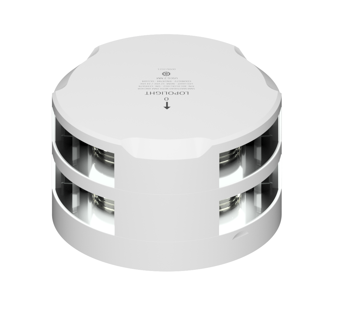 5nm 225° White w/ 2nm 360° White, white coated UL